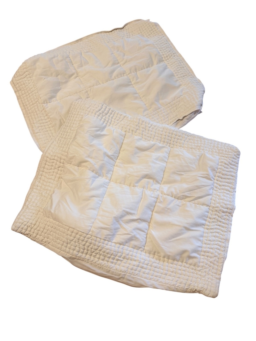 Boll & Branch Organic Cotton Quilted Pillow Shams - Set of 2, White